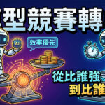 Claude Opus 5與GPT-5.6並列天秤，象徵AI模型效率取代參數規模成為新競爭焦點示意圖